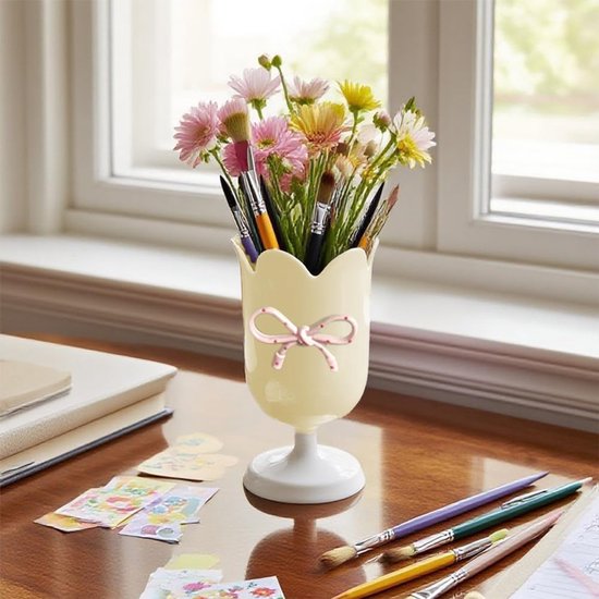 Tulip-shaped pen holder - pen rack - creative desk decoration - refined (Blue) - Image 6