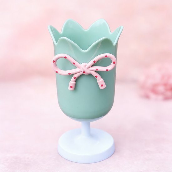Tulip-shaped pen holder - pen rack - creative desk decoration - refined (Green) - Image 1