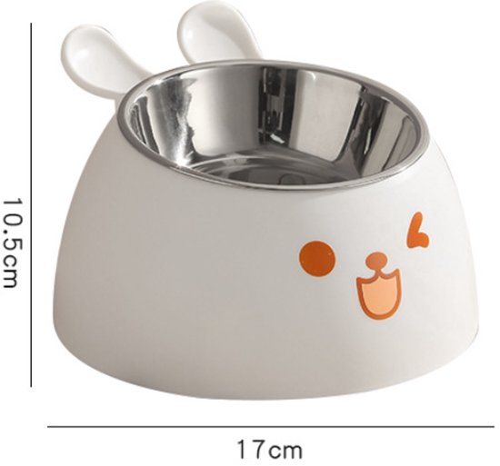 Cat Litter Box - Cat Food Bowl - Non-Slip Design - Pet Food Bowl - Plastic and Stainless Steel Design - Suitable for Cats and Small Dogs - Purple - Image 3