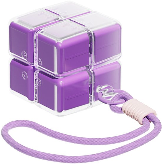 Medicine box - 7-day medicine box - Weekly pill box - Portable pill box for travel - Easy to open - 8 compartments - For storing vitamins and medicines - Purple - Image 1