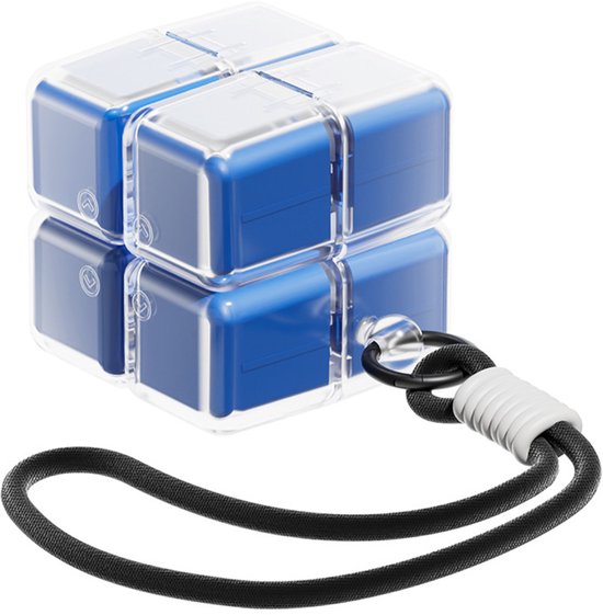 Medicine box - 7-day medicine box - Weekly pill box - Portable pill box for travel - Easy to open - 8 compartments - For storing vitamins and medicines - Blue - Image 1