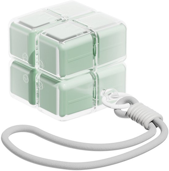 Medicine box - 7-day medicine box - Weekly pill box - Portable pill box for travel - Easy to open - 8 compartments - For storing vitamins and medicines - Green - Image 1