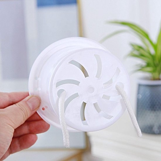 Flower pots - Plastic flower pots - sustainable garden supplies - hydroponic flower pots - visible water level - With absorbent cotton rope - Ø 10 x H 12 cm - Transparent - Image 2