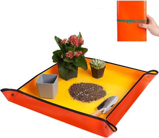 Houseplant Transplant Mat – Foldable and Portable Transplanting Mat to Prevent Soil Spills – Ideal for Succulents – Garden Gift for Plant Lovers (27