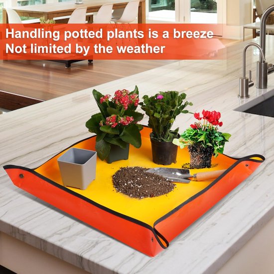 Houseplant Transplant Mat – Foldable and Portable Transplanting Mat to Prevent Soil Spills – Ideal for Succulents – Garden Gift for Plant Lovers (27