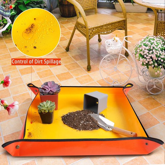 Houseplant Transplant Mat – Foldable and Portable Transplanting Mat to Prevent Soil Spills – Ideal for Succulents – Garden Gift for Plant Lovers (27