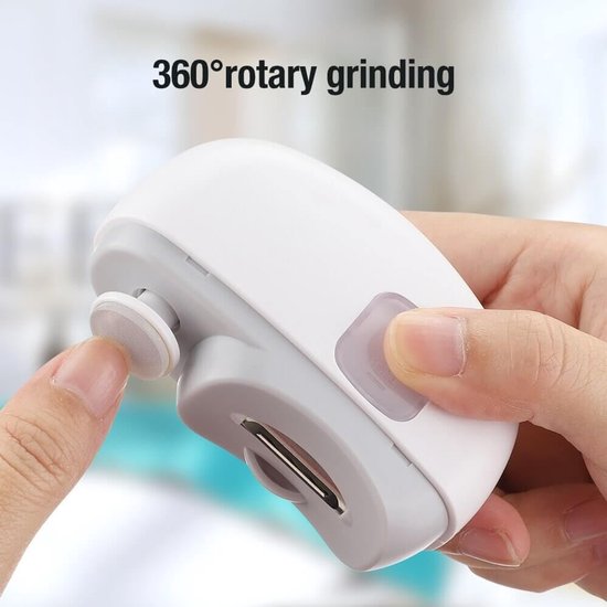 3-in-1 Electric Nail Clipper with LED Polishing Function – Safe Nail Cutting and Care for Seniors and Adults（Pink） - Image 3