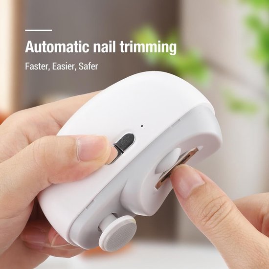 3-in-1 Electric Nail Clipper with LED Polishing Function – Safe Nail Cutting and Care for Seniors and Adults（Purple） - Image 2