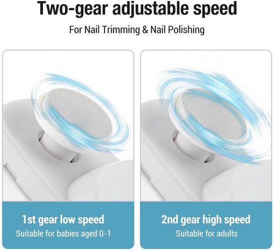 3-in-1 Electric Nail Clipper with LED Polishing Function – Safe Nail Cutting and Care for Seniors and Adults（White） - Image 4