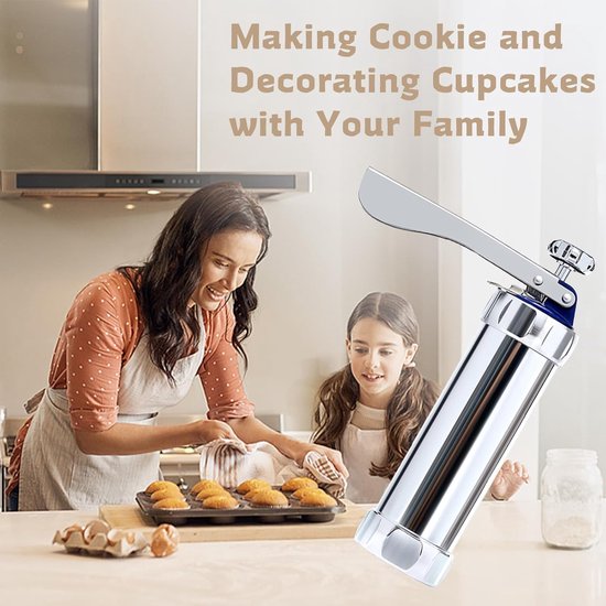Cookie Press Set - With 20 Molding Plates & 4 Nozzles - For Making Cookies in Different Shapes - Image 2