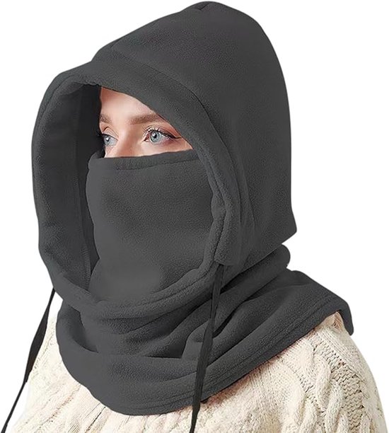 Windproof Hat – Warm Fleece Ski Mask & Winter Mask – Face & Neck Protector for Cold Weather – Suitable for Motorcycling, Cycling & Outdoors – Unisex（Gray） - Image 1