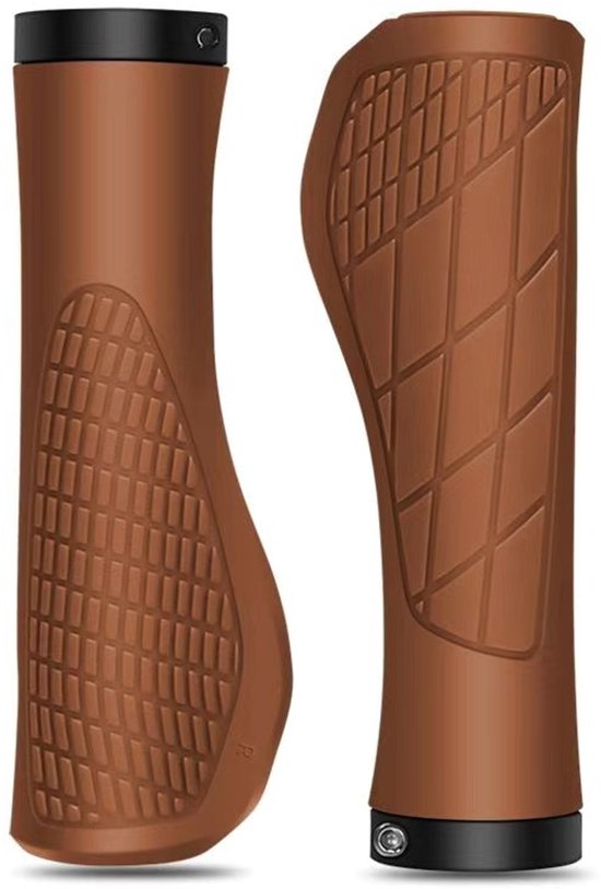 Bicycle grips - Mountain bike grips - 1 pair, including installation tools - Ergonomic bicycle grips | Brown Gripps - Image 1