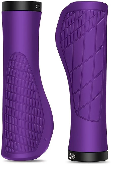 Bicycle grips - Mountain bike grips - 1 pair, including installation tools - Ergonomic bicycle grips | Purple Gripps - Image 1