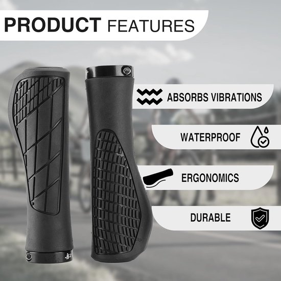 Bicycle grips - Mountain bike grips - 1 pair, including installation tools - Ergonomic bicycle grips | Red Gripps - Image 3