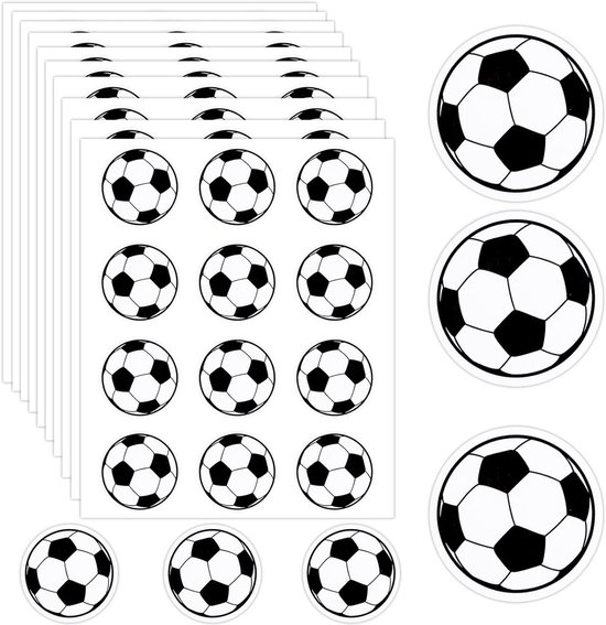 Football Stickers - Waterproof Vinyl Stickers - Suitable for laptops, water bottles, notebooks and mobile phones - Ideal gift for football players, teams and fans - Sports Stickers - 10 sheets, 120 pieces - Image 1