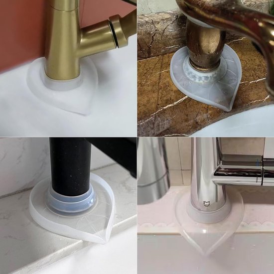 Tap mats - 2 pieces - Kitchen taps and sinks - Waterproof tap covers - Splash guard, limescale protector, waterproof cover for bathroom taps - Image 2