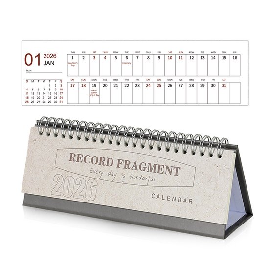 Calendar 2026 - Minimalist English Desk Calendar - Office Calendar - Desk Decoration - Style A - Image 1