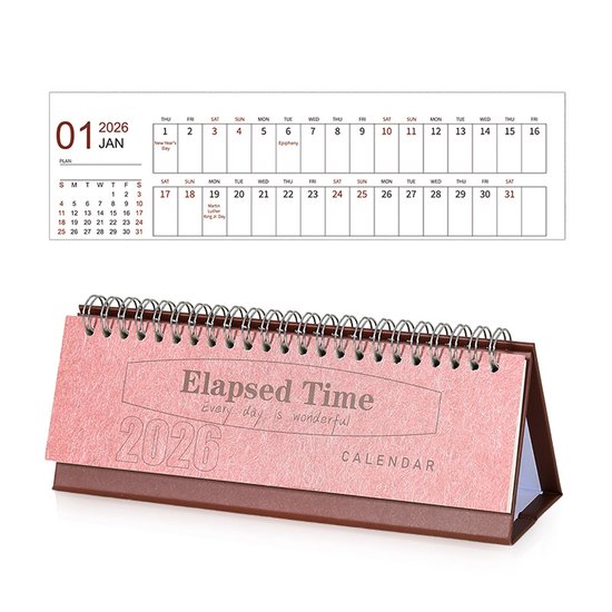 Calendar 2026 - Minimalist English Desk Calendar - Office Calendar - Desk Decoration - Style B - Image 1