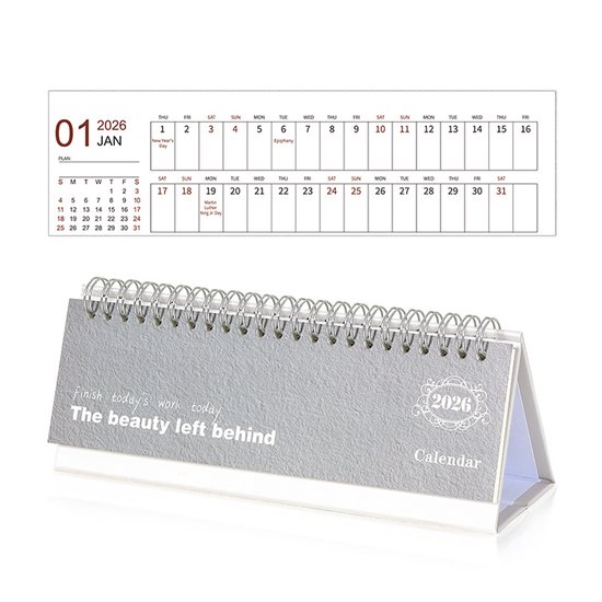 Calendar 2026 - Minimalist English Desk Calendar - Office Calendar - Desk Decoration - Style E - Image 1