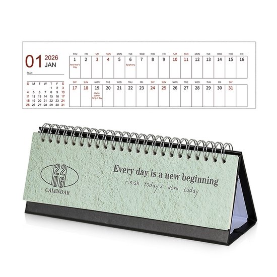 Calendar 2026 - Minimalist English Desk Calendar - Office Calendar - Desk Decoration - Style G - Image 1