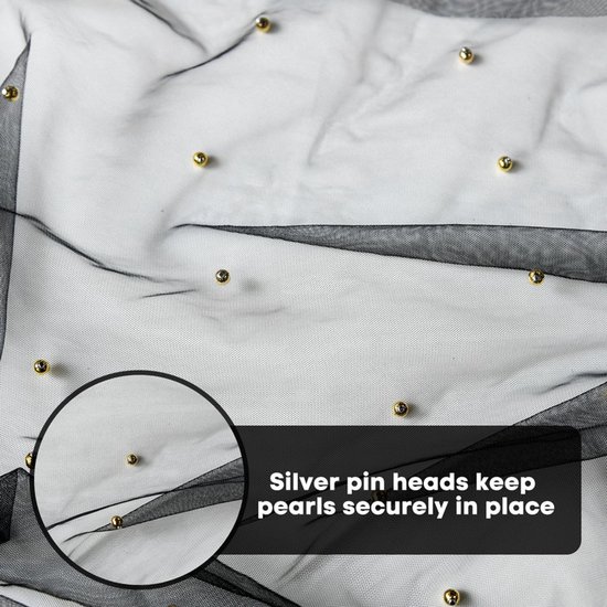 Black Table Veil with White Pearls - Silky Gauze 30x120 Inches - For Weddings, Parties & Table Decorations - Image 5