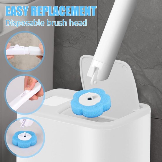 36 Piece Toilet Brush Replacement Heads - With Cleaning Solution & Fragrance - 360° Deep Cleaning - For Hard-to-Reach Corners - Image 4