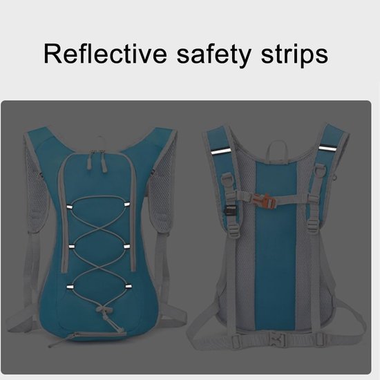 Backpack with 2L Water Bag - Running Vest - Adjustable Lightweight Cycling Backpack - Suitable for Hiking and Cycling（Blue） - Image 2