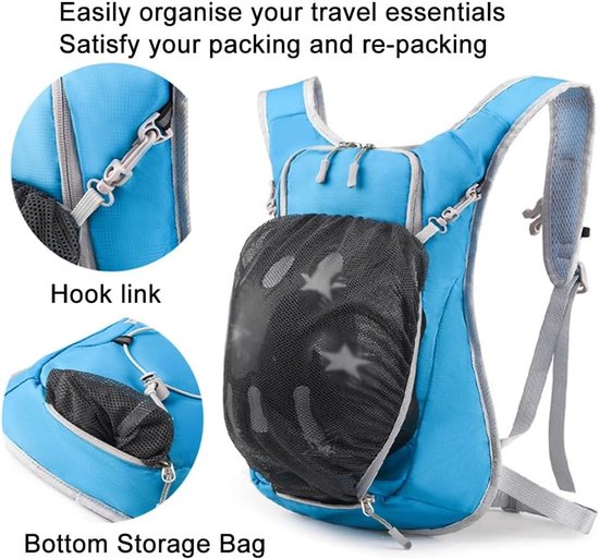Backpack with 2L Water Bag - Running Vest - Adjustable Lightweight Cycling Backpack - Suitable for Hiking and Cycling（Red） - Image 4