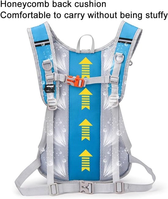 Backpack with 2L Water Bag - Running Vest - Adjustable Lightweight Cycling Backpack - Suitable for Hiking and Cycling（Purple） - Image 5