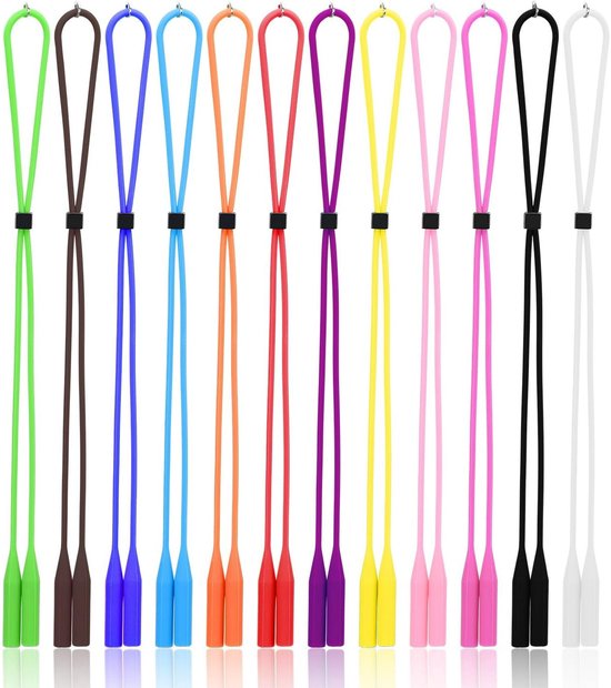Adjustable Glasses Straps Glasses Holders 12 Pieces - Silicone Sunglasses Frame Straps - Glasses Holders - Image 1