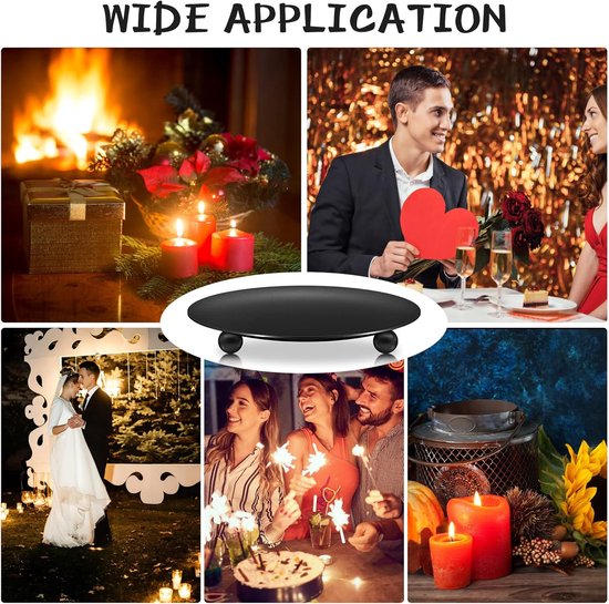 Candle Holders - Metal Pillar Candle Holders - 4.5 Inches - For Pillar Candles - Weddings - Dinner Party Decorations (Black, Pack of 8) - Image 4