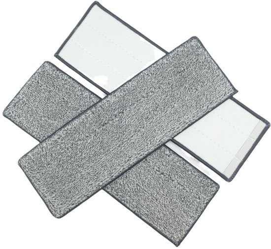 Mop Pads - Universal Replacement, Washable Wet and Dry Mop Pads - Fits Most 28-33cm Velcro Mops. Floor Cleaning System (10 Pack, 33*12.4cm) - Image 2