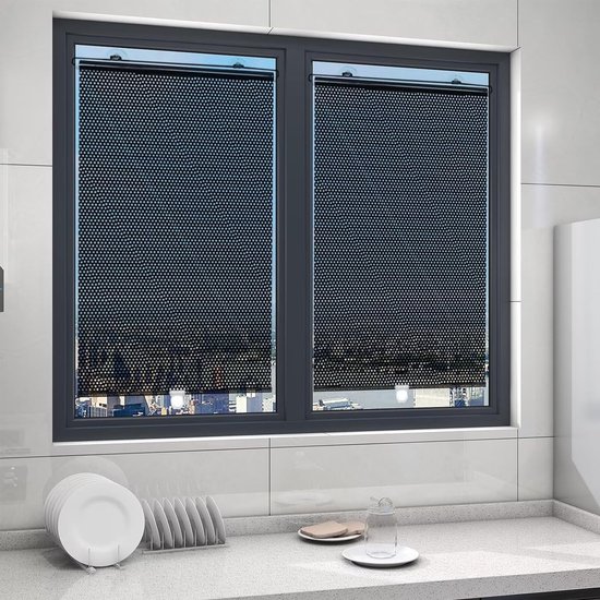No-Drill Roller Blinds with 3 Suction Cups - Blackout Curtains, Temporary Cover-Up Curtains for Home, Bedroom and Car (Black, 45*124cm) - Image 5