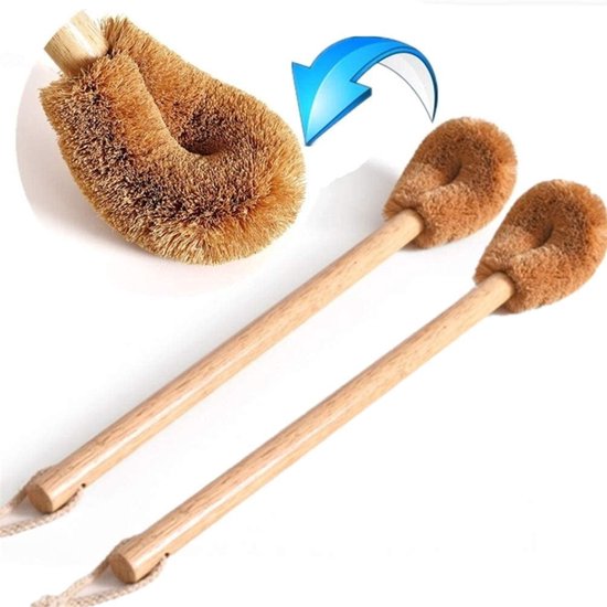Toilet brush with wooden handle - Toilet brush (2 pieces) - Image 1