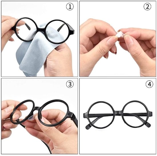 Nose pads for glasses 20 pairs – transparent 15x7x1mm - Image 4