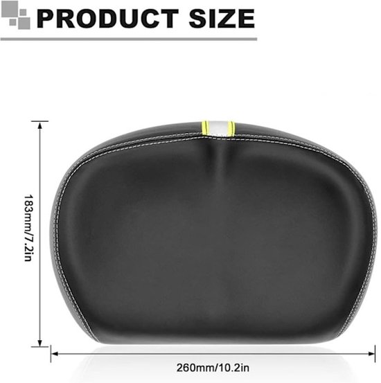 Bicycle saddle - Comfortable wide bicycle saddle - With memory foam pad - Comfort - Image 1