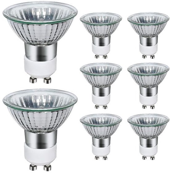 GU10 halogen lamp - 35W - 220V, warm white, 8-pack - Image 1