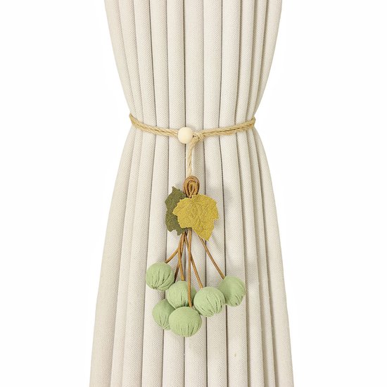 Curtain Ties - Hanging Ball Ties - Ball Tie Cords - Simple Hooks - Creative Curtain Buckle Decorations - Complete Set - 2 Pieces - Image 4