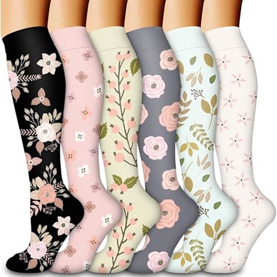 pairs - Women's cycling compression socks - Leg support socks - Suitable for running and sports - S/M - Image 1