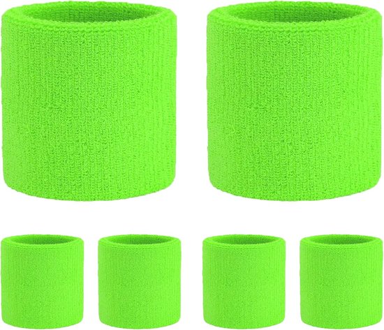 Tennis Sweat-Wicking Wristbands - 3 Pairs - Unisex - Adult - Thickened Elastic Wristband - French Terry - Sports Wristband - Suitable for the Gym - Image 1