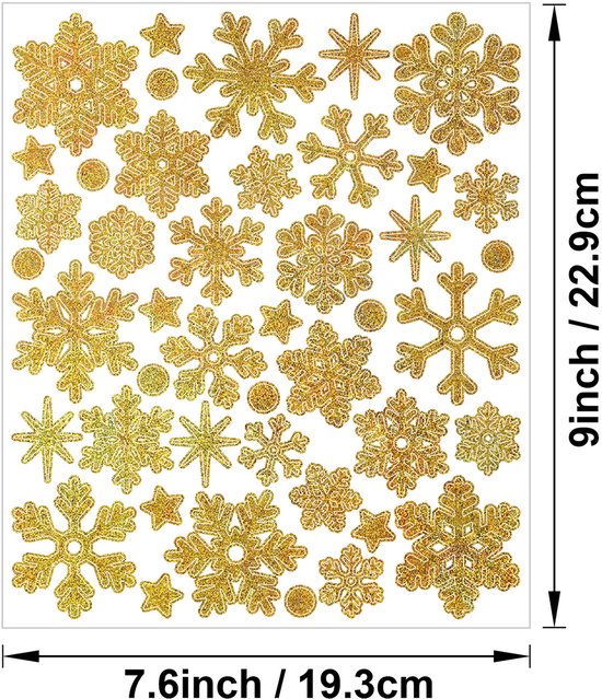 Christmas snowflake stickers - sand glitter party decorations - gift card and handbag DIY - winter snowflake stickers - 12 pieces - Image 3