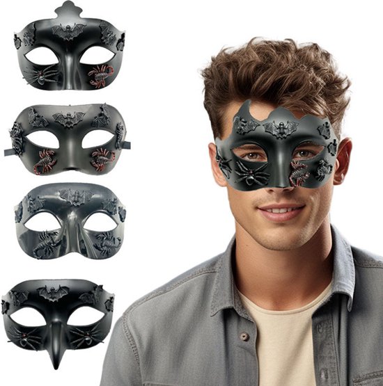 Hell's Messenger Mask - Halloween - Rave Party - Dance - Adult Performance - Costume Prop - 5-Pack - Image 1