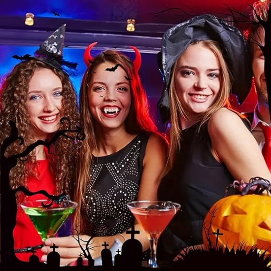 Set of 4 pairs of vampire teeth - 4 sizes - Halloween cosplay vampire teeth - Includes 5g teeth gum - Great for cosplay at parties - Halloween - Demon - Witch - Image 5
