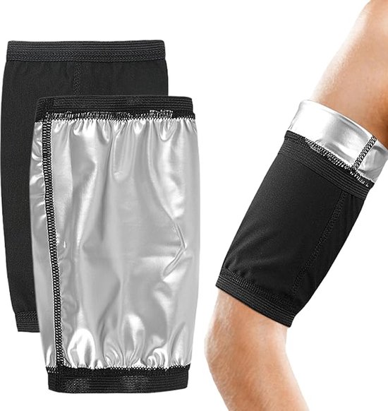 2-Pack Arm Sweatbands - Adjustable Compression Socks - For Training - Arm Trainer with Sauna and Sweat Function - For Training and Sports for Men and Women - Image 1