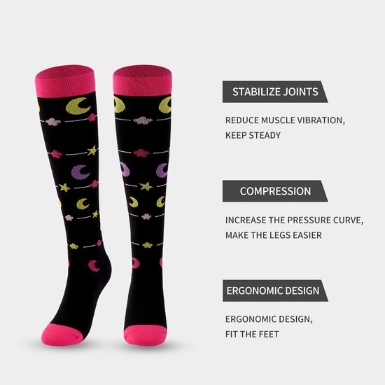 7 pairs of sports compression socks for cycling, running, compression stockings, nursing tights and fitness compression stockings (L/XL) - Image 3
