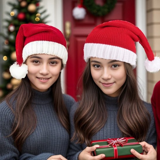 2 Santa Claus Hats - Hats - Christmas Hats - Christmas Costumes - Santa Claus Hats - Santa Claus Hats for Adults - Image 3
