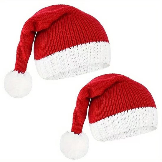 2 Santa Claus Hats - Santa Claus Hats - Hats - Baby Santa Claus Hats - Kids Santa Hats - Christmas Costumes - Santa Claus Hats - Kids Sizes - Image 1