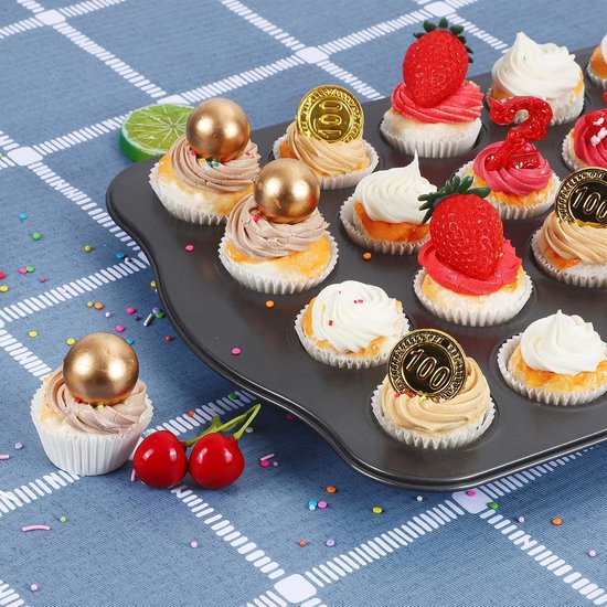 500-pack Mini Cupcake Liners - White - Oil Resistant - Small Cupcake Wrapping Paper - Baking Cups - Image 4