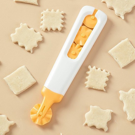 4-in-1 Flower-Shaped Dough Cutter - Multifunctional Dough Cutter - Rotary Cutter - Baking Kitchen Decorating Knife - Pizza Knife - Image 2