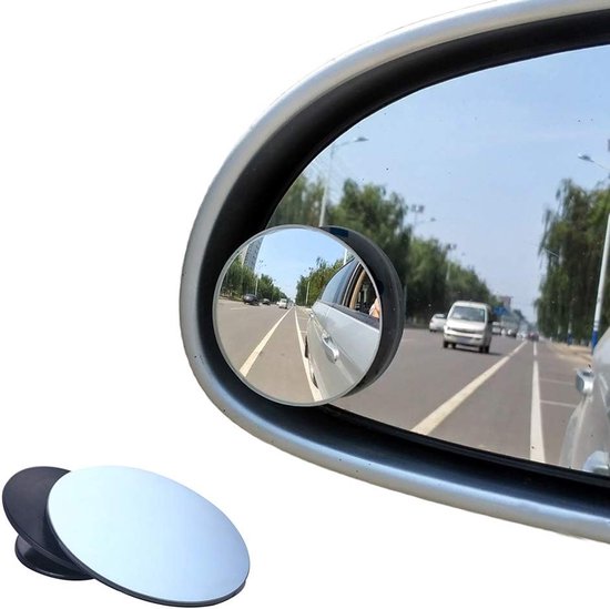 Blind Spot Mirrors - Round, frameless, 360° rotating mirror - Adjustable, high-resolution convex glass mirror - Maximizes rear visibility - Universal design - Suitable for cars, SUVs and trucks - Improves driving safety - Image 1
